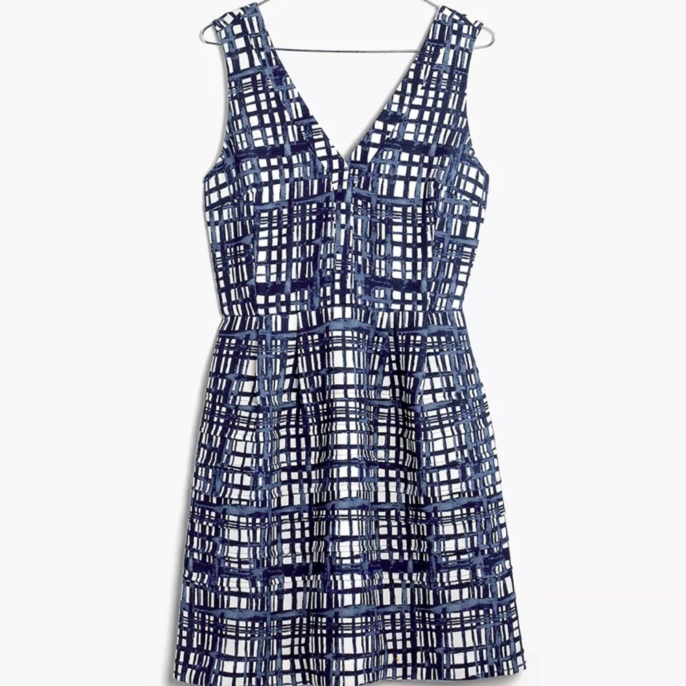 NWOT Madewell Midnight Dress in Brushstroke Plaid